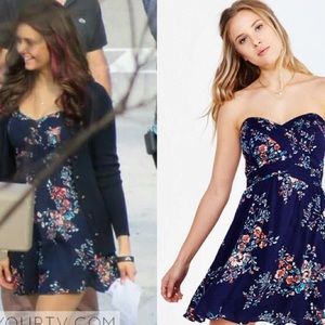 Urban Outfitters Strapless Floral Dress